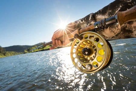 Fishing Rod and Reel casting in the Rogue River