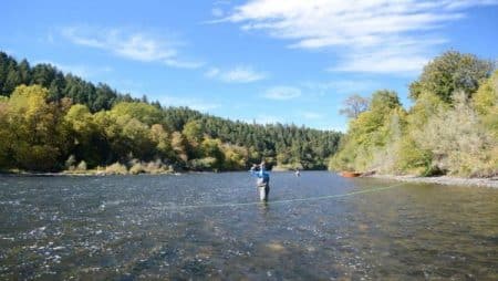 Wading in the Rogue River